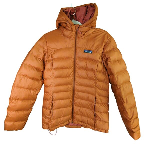 Patagonia Jackets & Blazers - Patagonia Down Puffer Jacket Womens M Orange Sweater Hoody